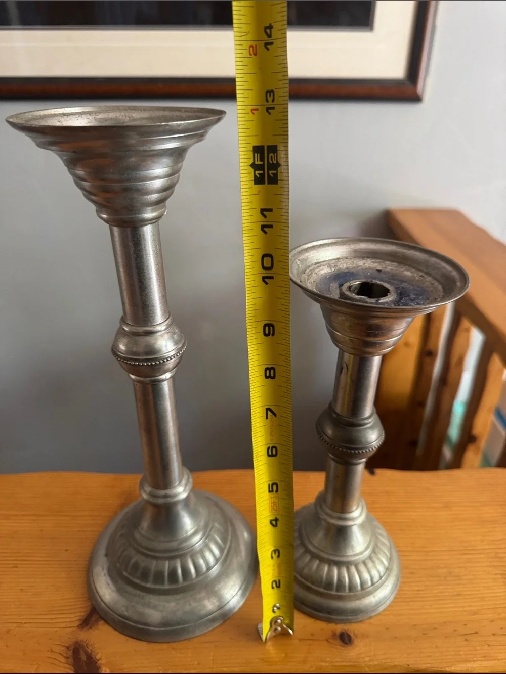 White Barn Silver Metal Candlestick Pair - Picture 4 of 5